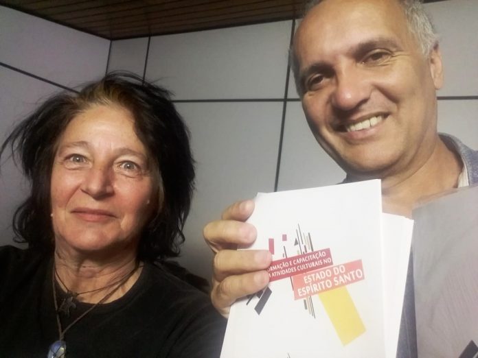 Taty Morais, produtora e o secretário de cultura e turismo, Anderson Sabino